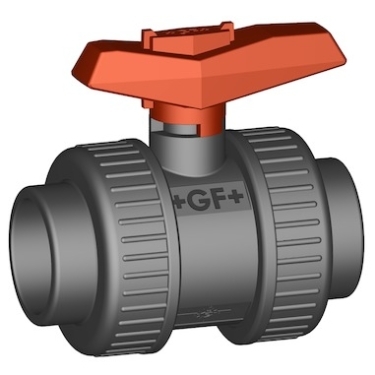瑞士+GF+手动阀门 375型球阀 PVC-U承插端公制